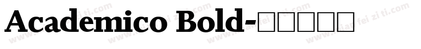 Academico Bold字体转换